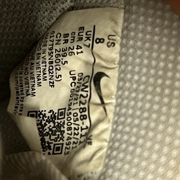 Nike Air Force 1 '07 Low 2021 CW2288-111 Men's Size 8 - Picture 7 of 8